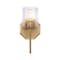 Designers Fountain Haven 7 in. 1-Light Old Satin Brass Wall Sconce Light with Clear Rippled Glass Shades for Bathrooms D309M-WS-OSB - alternate 1